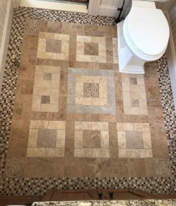 Bathroom remodel tile floor